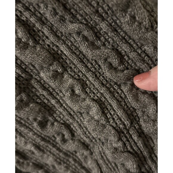Dressfo Gray Cable-Knit Sweater Dress W/ Button Accents Size 8 Long Sleeved L - Picture 7 of 9